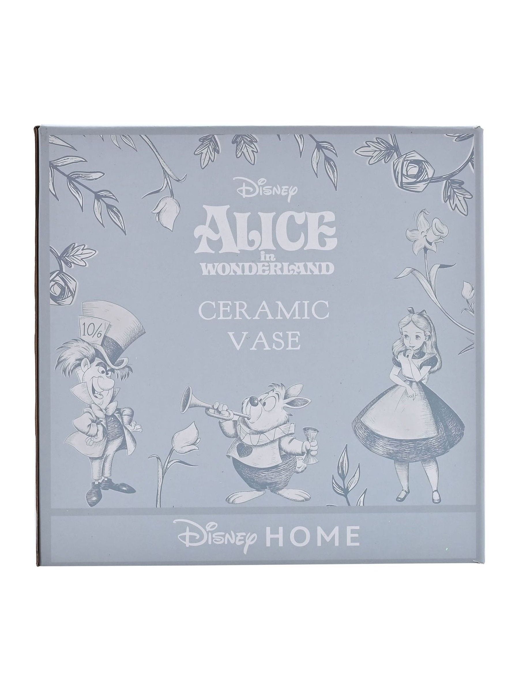Widdop Disney Alice in Wonderland vase, large beige ceramic (British brand)