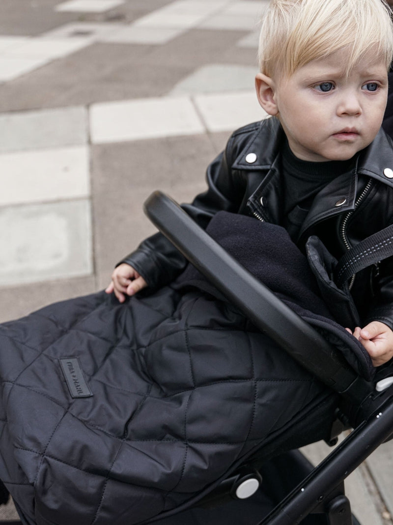 Tiba+Marl black buggy footmuff, imported from the UK
