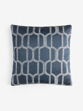 Natural Evie geometric jacquard cushion 50x50cm - British product
