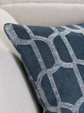 Natural Evie geometric jacquard cushion 50x50cm - British product
