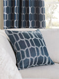 Natural Evie geometric jacquard cushion 50x50cm - British product