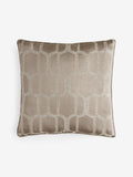 Natural Evie geometric jacquard cushion 50x50cm - British product