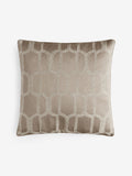 Natural Evie geometric jacquard cushion 50x50cm - British product