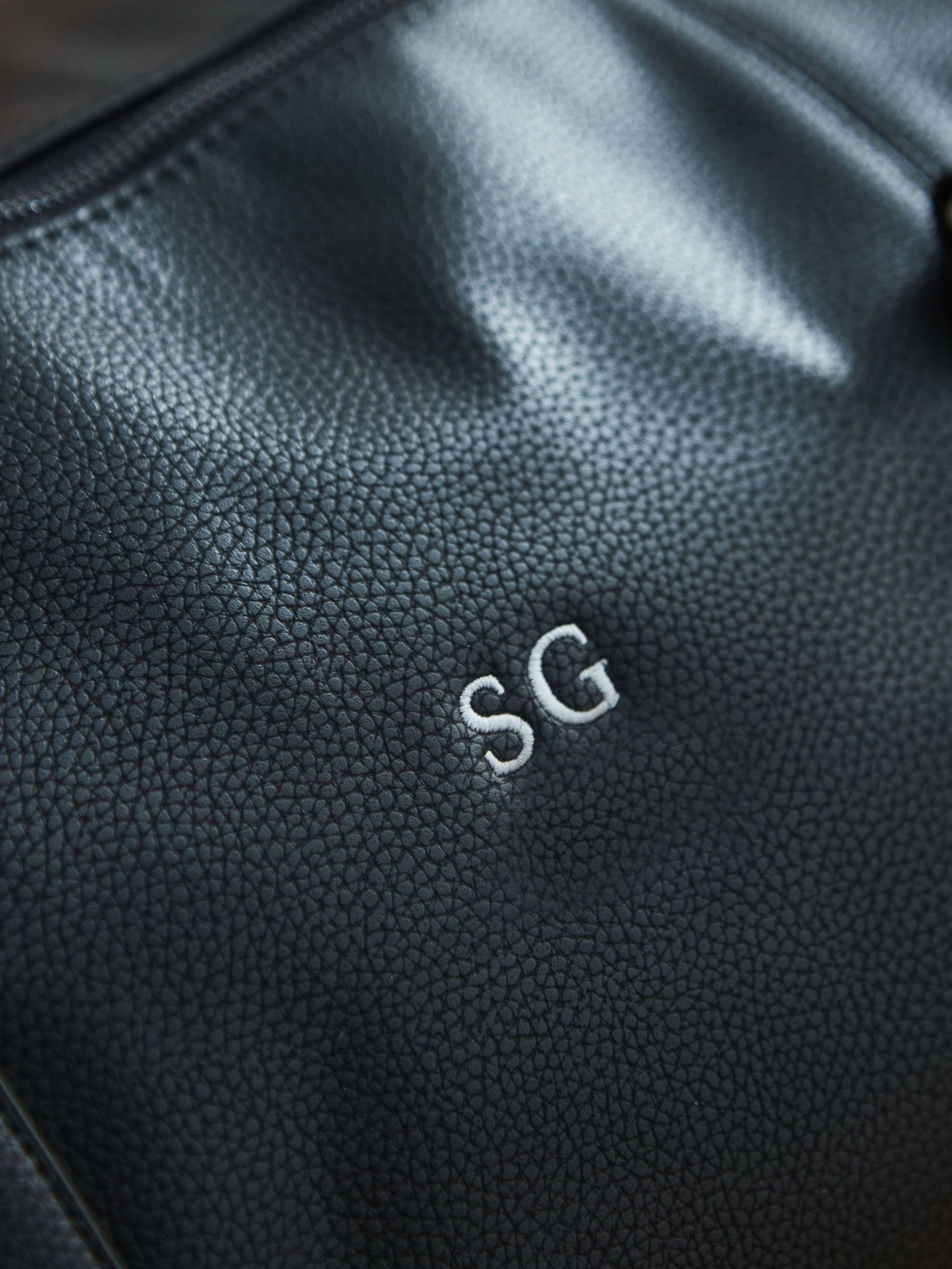 Made Yours personalised black PU weekend holdall bag - British product