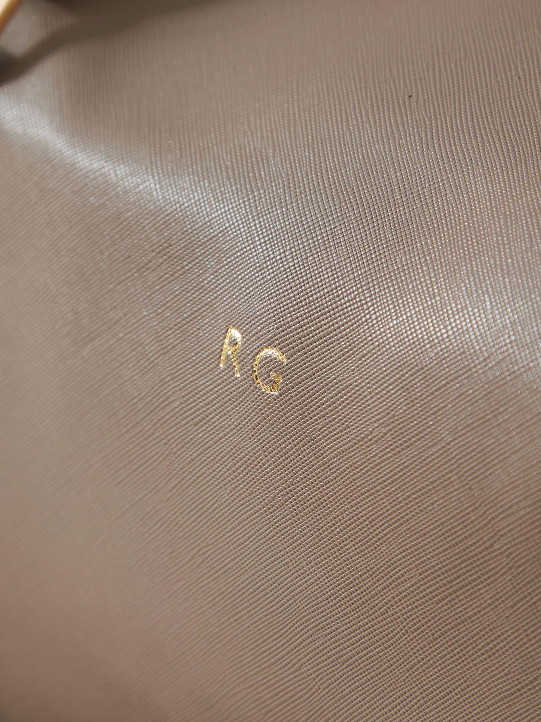 Made Yours taupe personalised holdall bag - British product