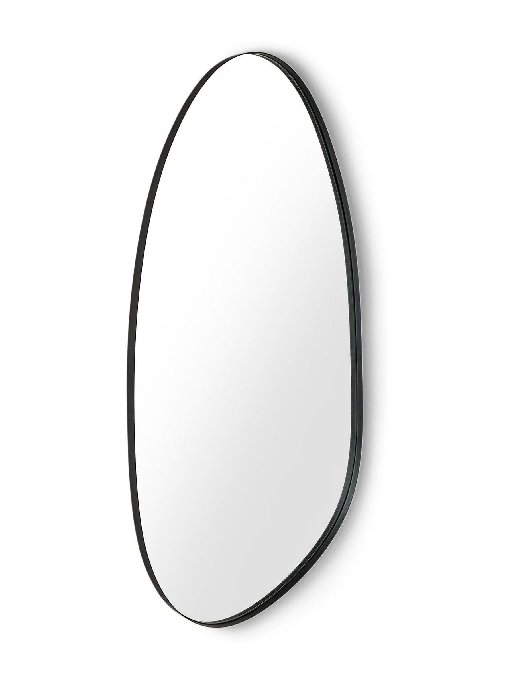Julian Bowen black Rushmore wall mirror 130cm high (British brand)