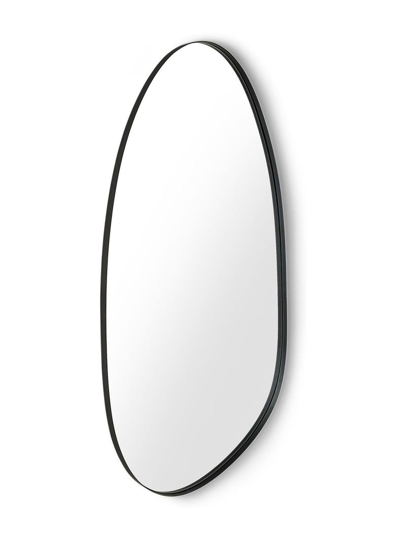 Julian Bowen black Rushmore wall mirror 130cm high (British brand)
