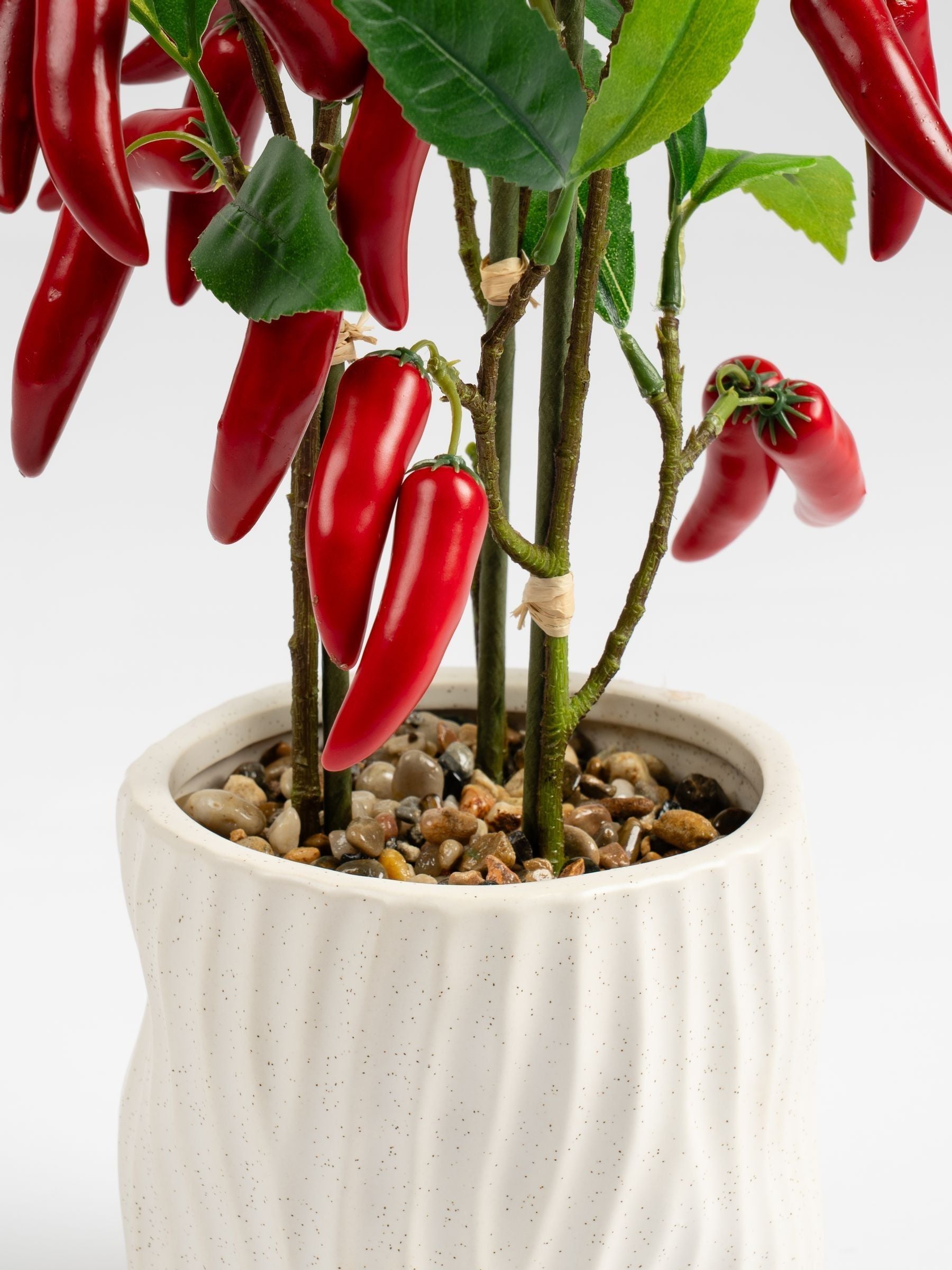 Scottish Everlastings green artificial chilli plant 49cm, UK version