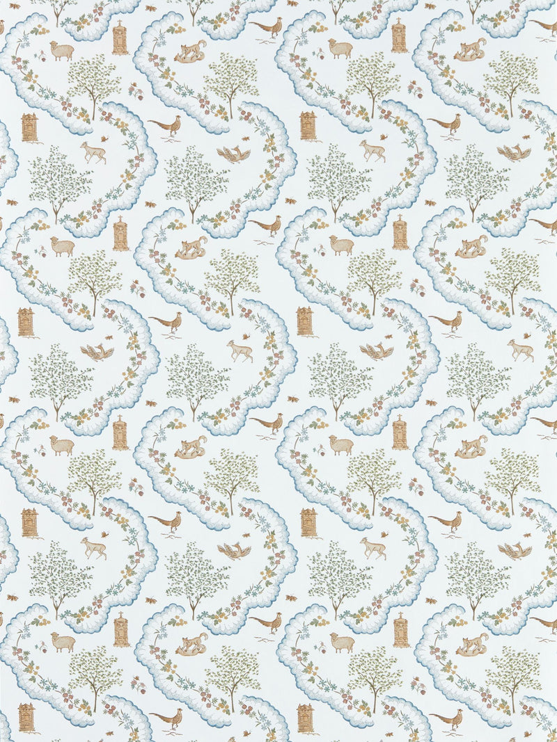 Sanderson Pearl Highgrove Wildflower Meadow Wallpaper Sample A4