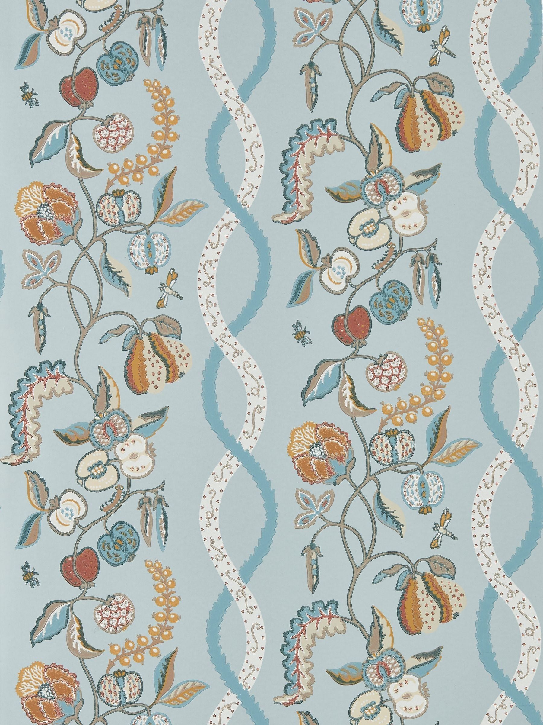 Sanderson Olive & Russet Highgrove Kitchen Garden A4 Wallpaper Sample