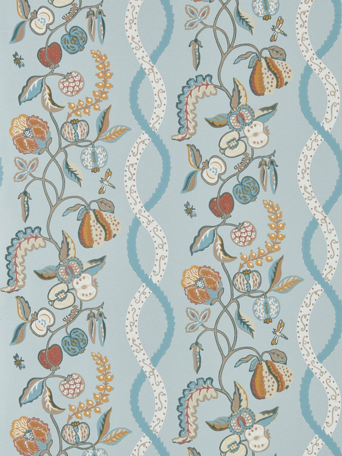 Sanderson Olive & Russet Highgrove Kitchen Garden A4 Wallpaper Sample