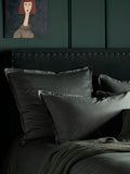 Secret Linen Store olive green supersoft pillowcase - British product