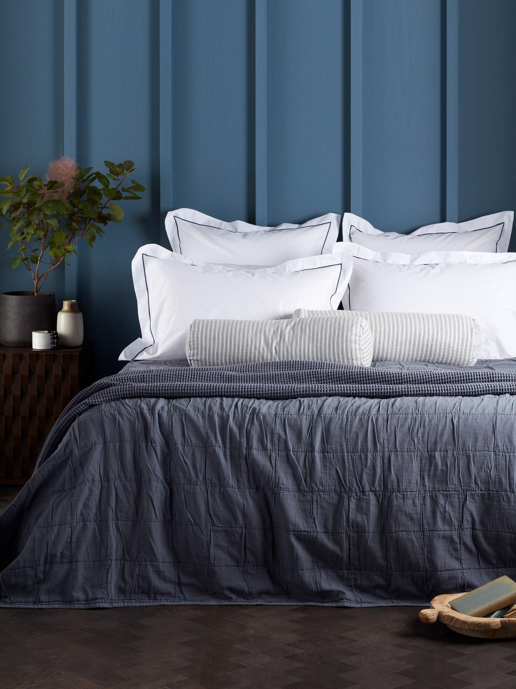 Secret Linen Store vintage rose quilted throw (British brand)