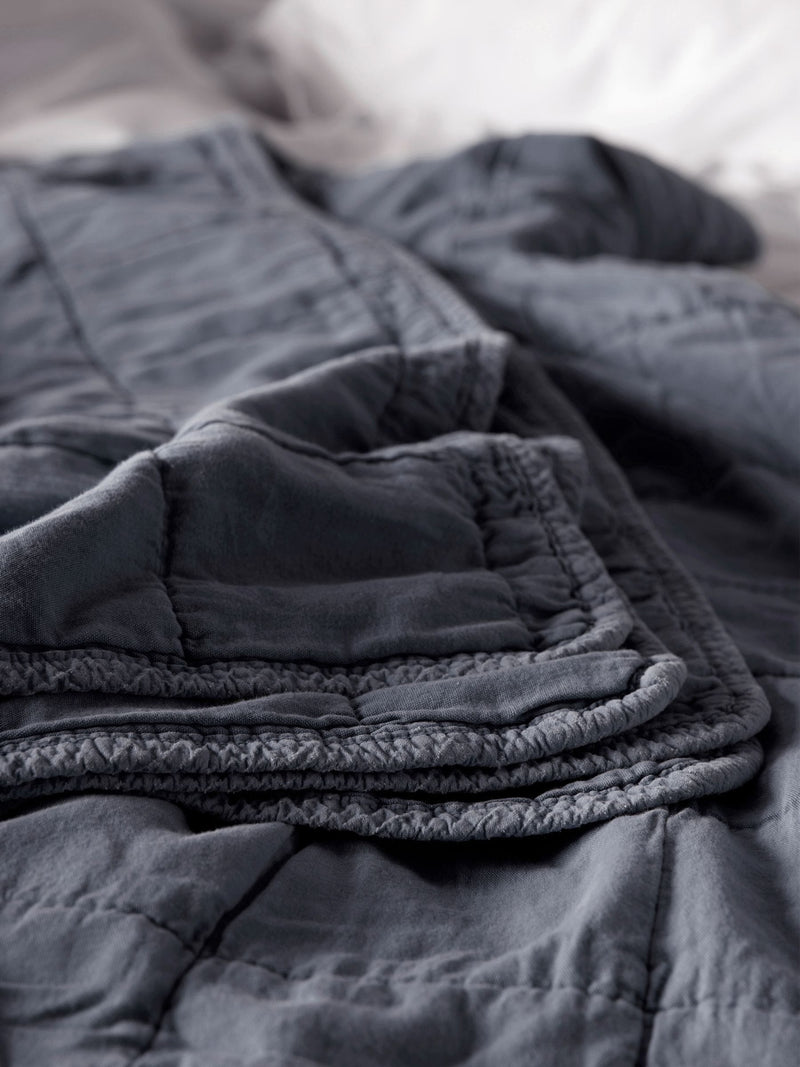 Secret Linen Store vintage rose quilted throw (British brand)