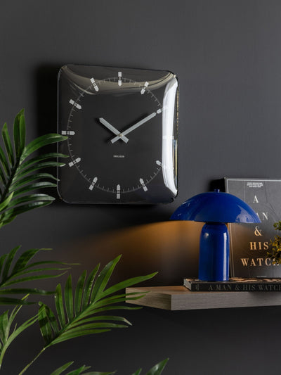 McGrocer Karlsson Black Sucinto Dome Wall Clock- Buy online at McGrocer