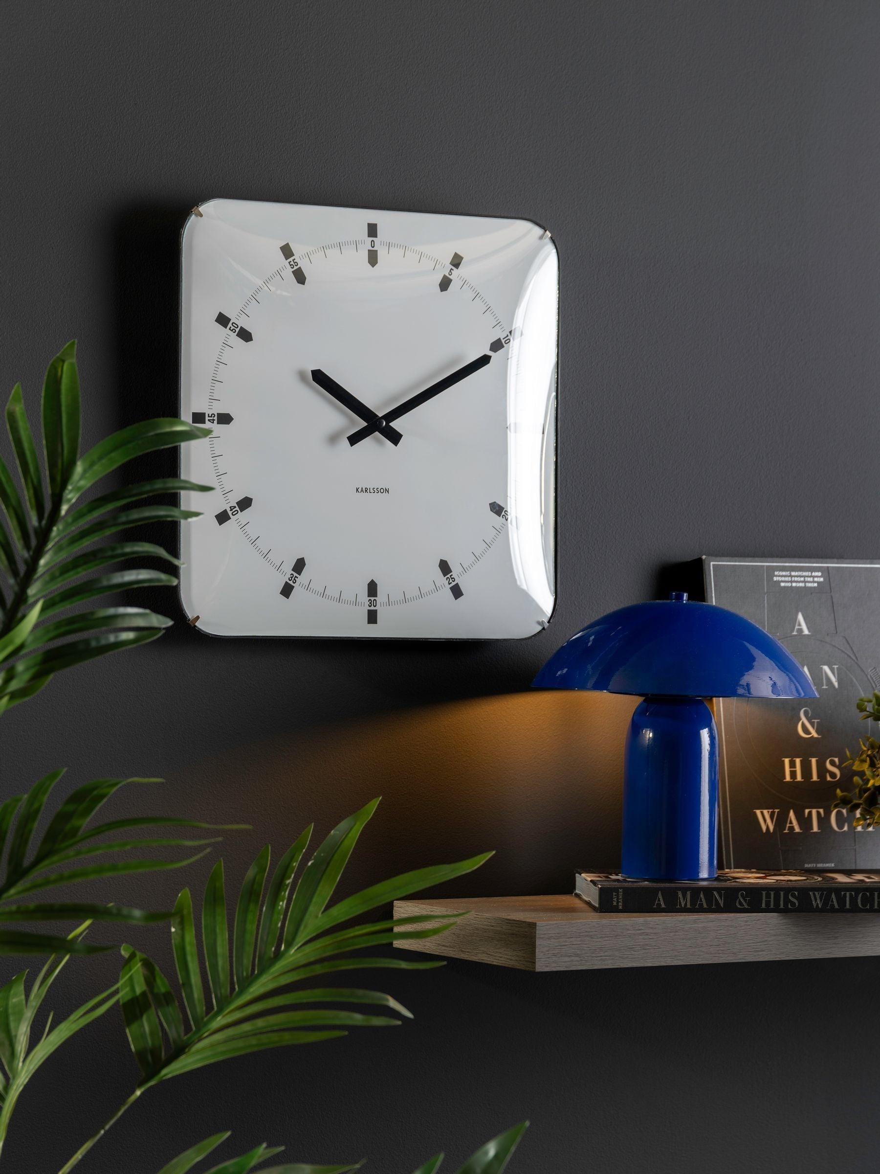 Karlsson White Sucinto Dome Wall Clock