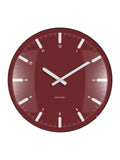Karlsson Burgundy Red Realista Dome Wall Clock