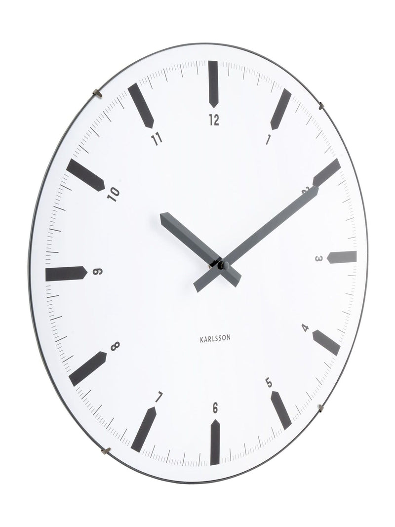 Karlsson wall clock white dome 35cm, imported from the UK