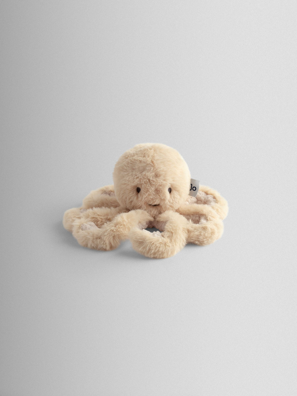 JoJo Maman Bébé plush octopus toy soft yellow faux fur (British brand)