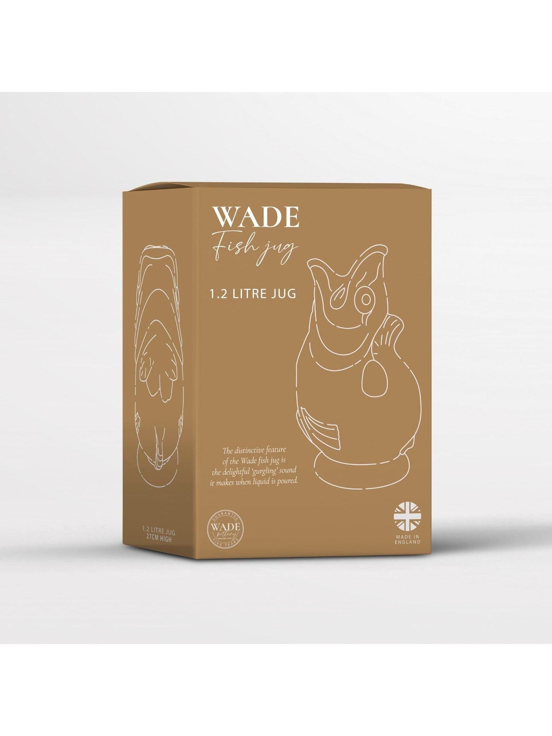 Wade Sea Blue Large Original Gurgle Fish Jug 1.2L, imported from the UK
