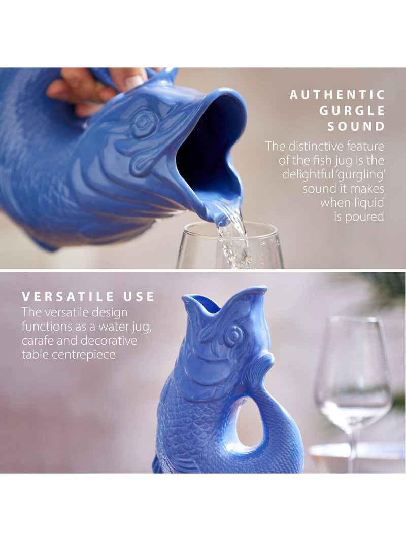 Wade Sea Blue Large Original Gurgle Fish Jug 1.2L, imported from the UK