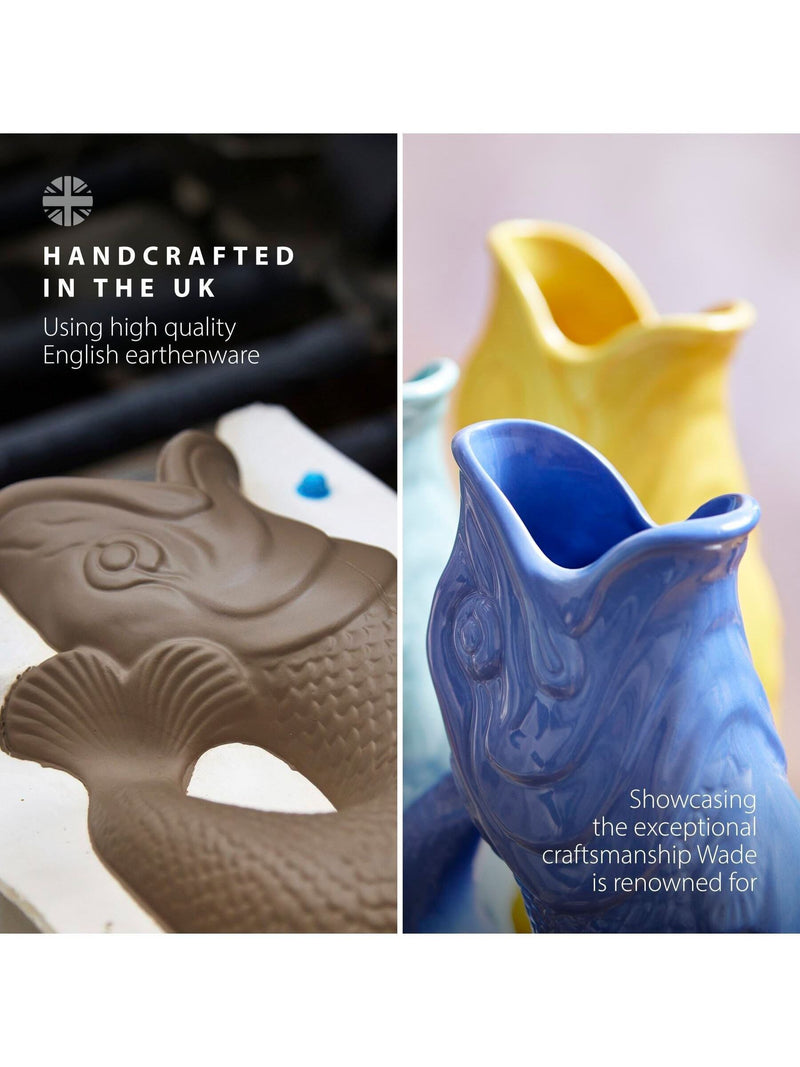 Wade Sea Blue Large Original Gurgle Fish Jug 1.2L, imported from the UK