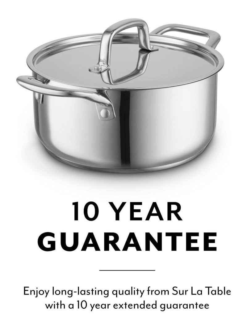 Sur La Table 24cm stainless steel casserole with lid - British product