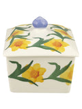 Emma Bridgewater small windblown daffodils butter dish, imported from the UK