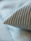 Secret Linen Store teal Billy stripe brushed cotton pillowcase, UK version