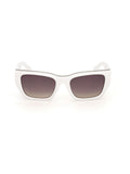 Guess white injected sunglasses with crystal stones, UK version