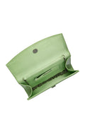 Ravel orange clutch bag patent finish metal chain, British brand
