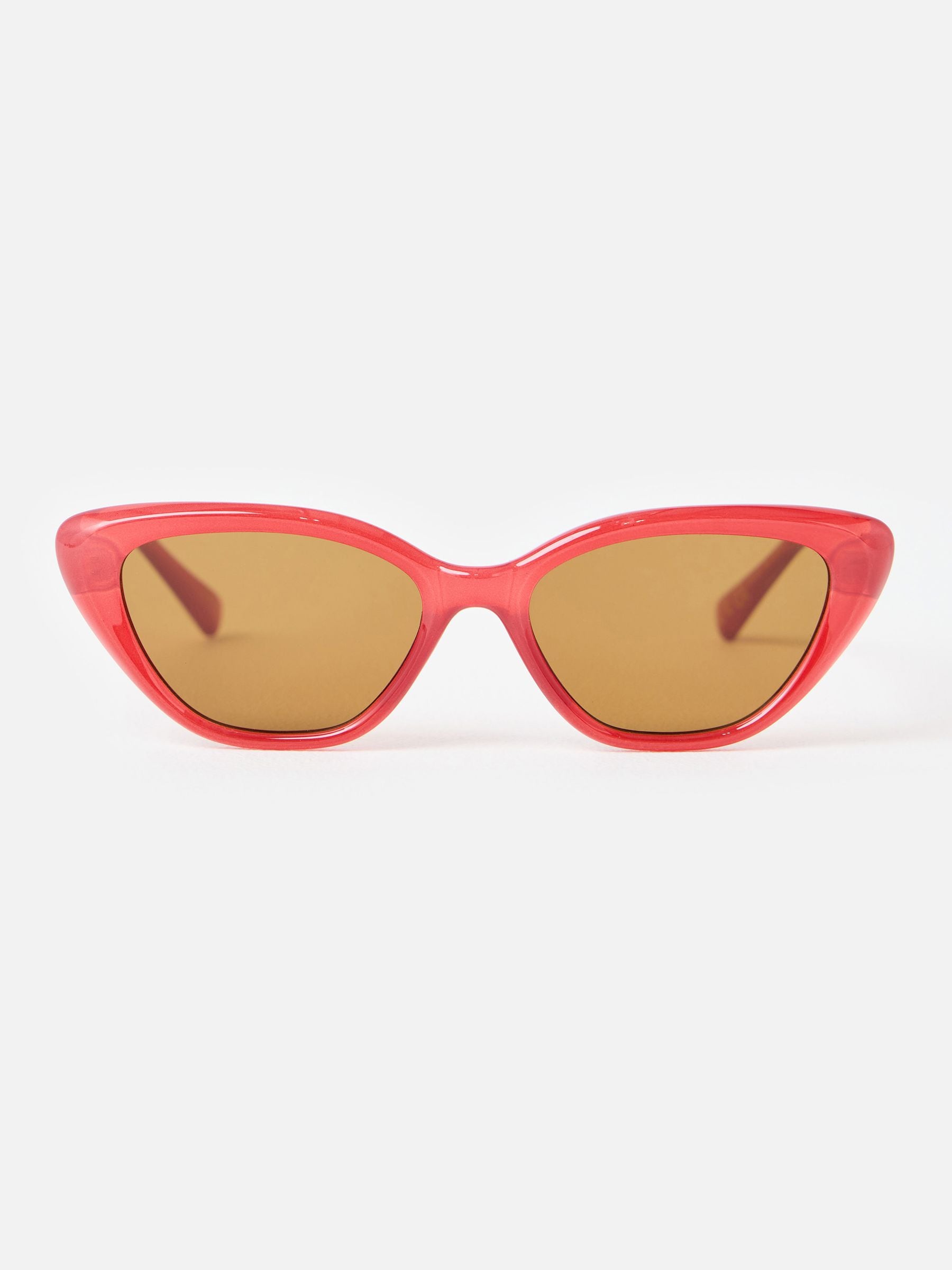 Oliver Bonas red cat eye sunglasses with brown lenses - British product