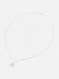 Oliver Bonas pendant necklace silver tone textured heart charm - British product
