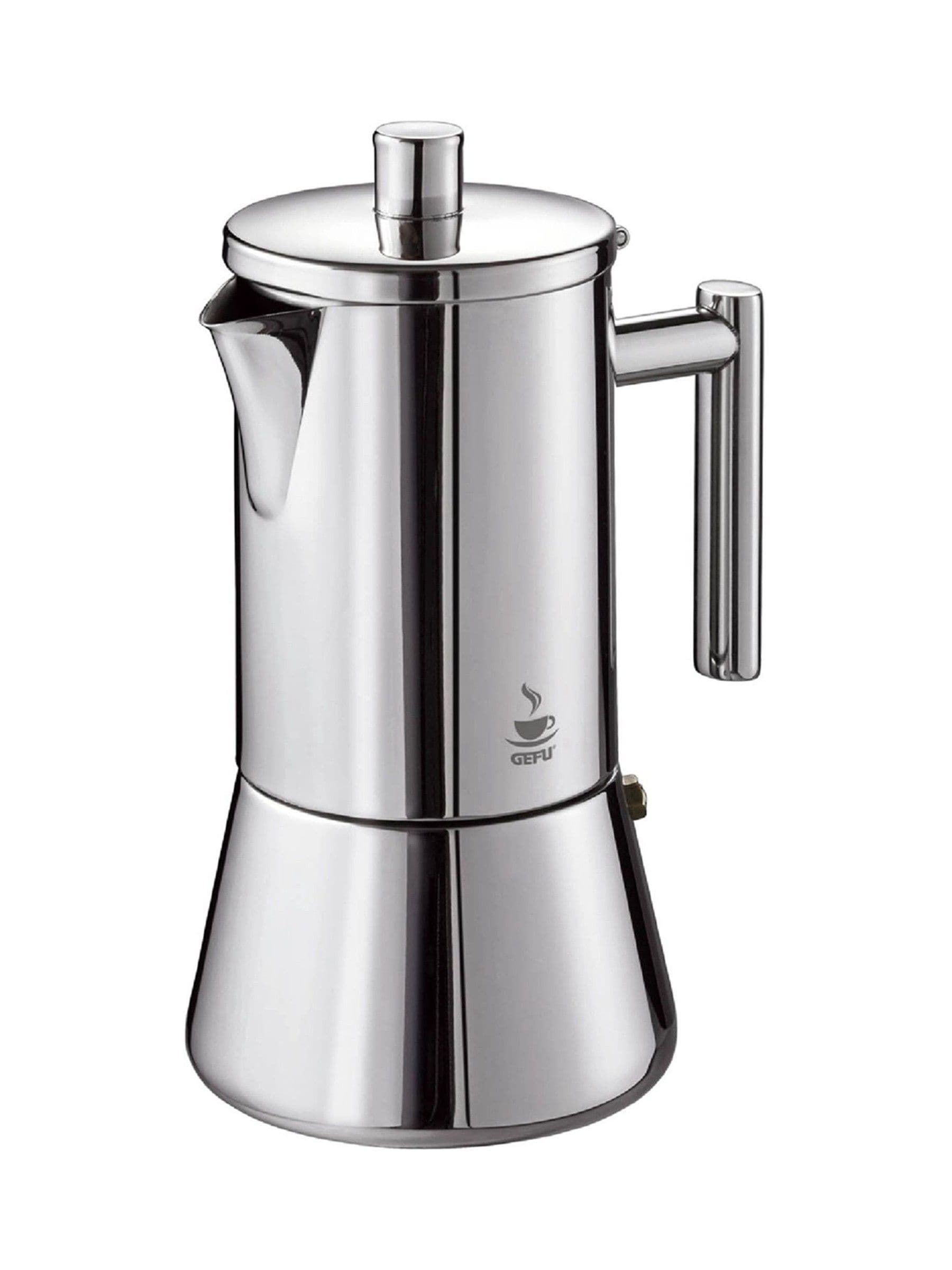 GEFU Silver Nando espresso maker 6 cup - British product