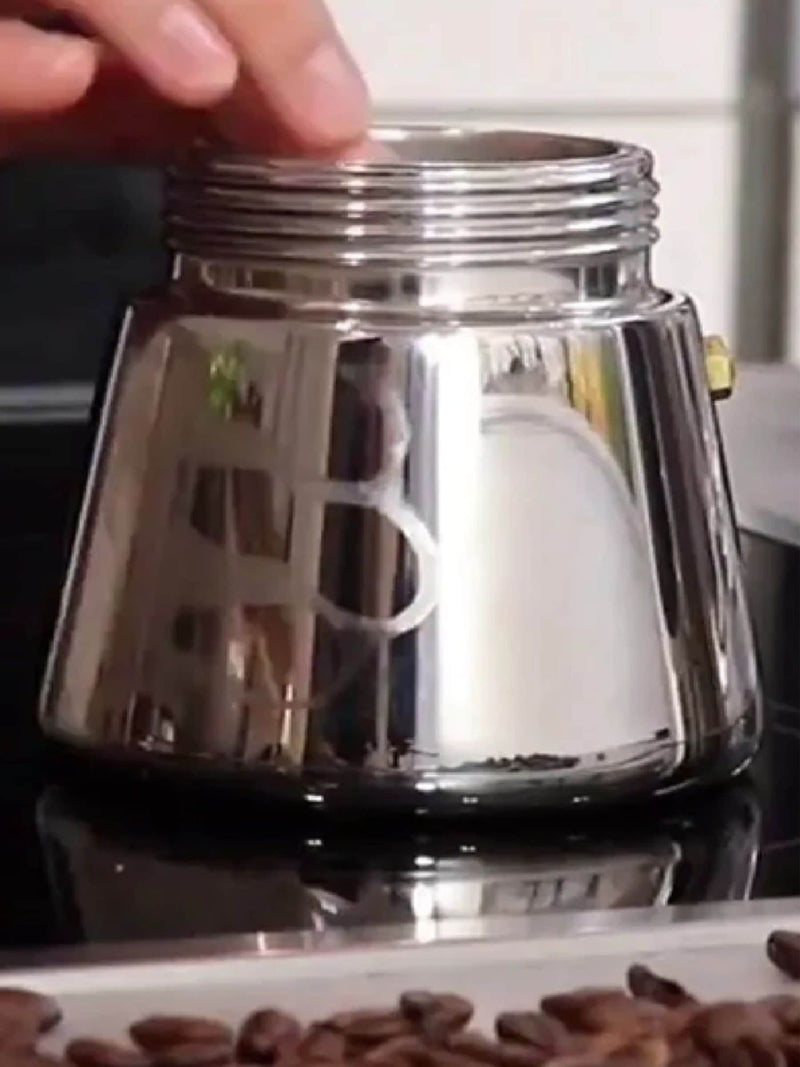 GEFU Silver Nando espresso maker 6 cup - British product