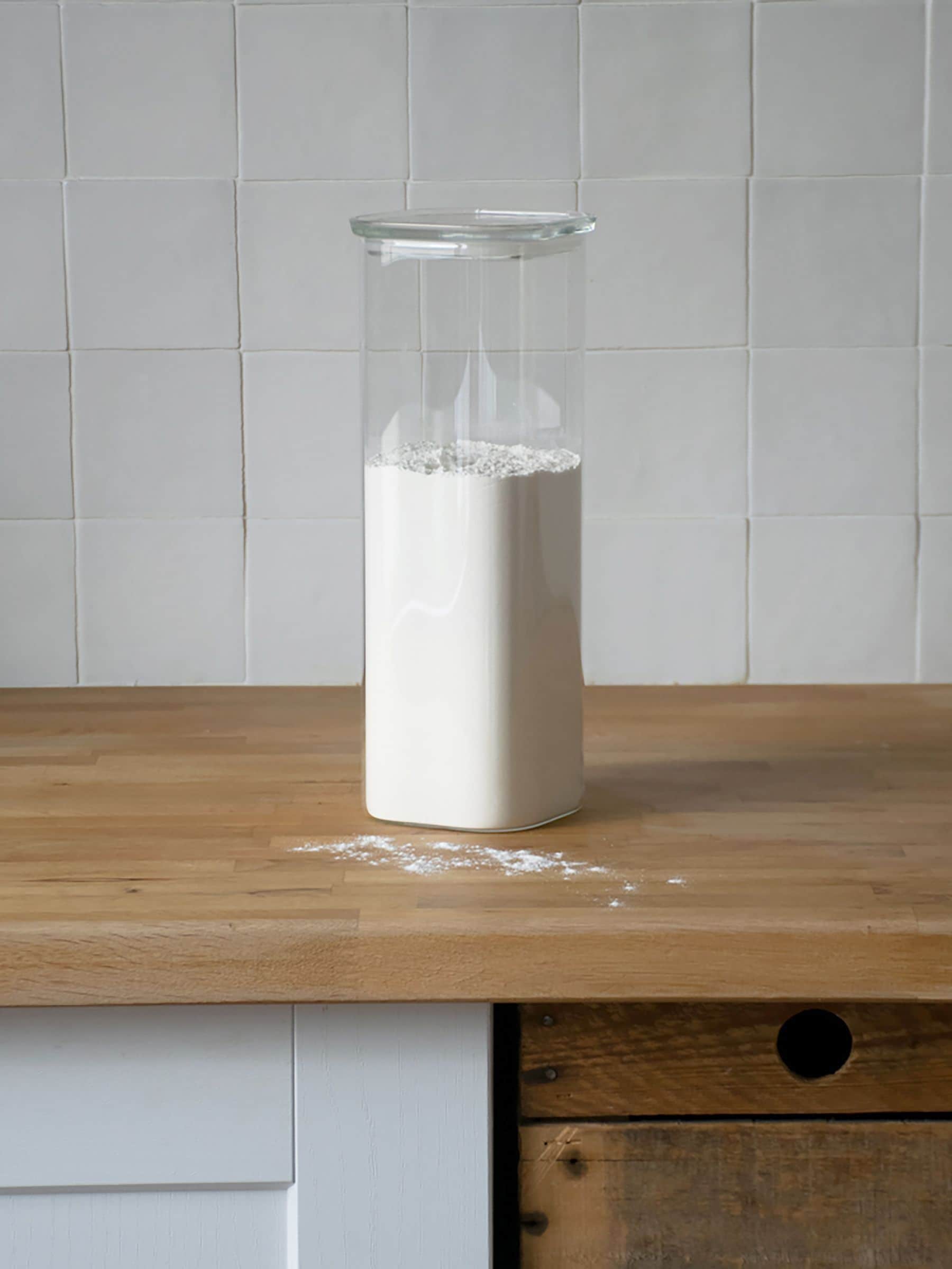 Pebbly clear glass storage container 2.2L (British brand)
