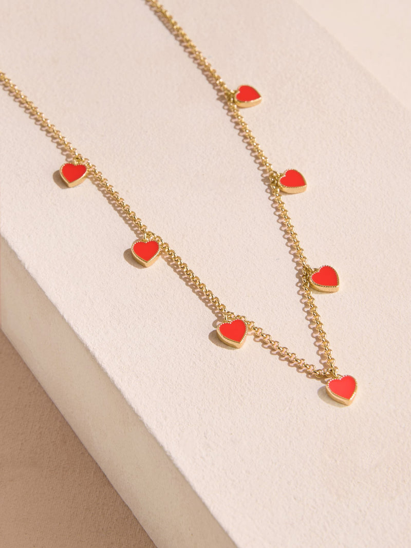 Cath Kidston gold tone multi hearts necklace (British brand)