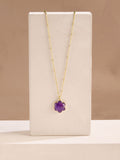 Cath Kidston gold tone amethyst flower necklace (British brand)