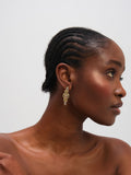 Jon Richard gold tone crystal earrings 38mm - British product