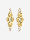 Jon Richard gold tone crystal earrings 38mm - British product