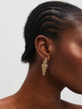 Jon Richard gold tone crystal earrings 38mm - British product