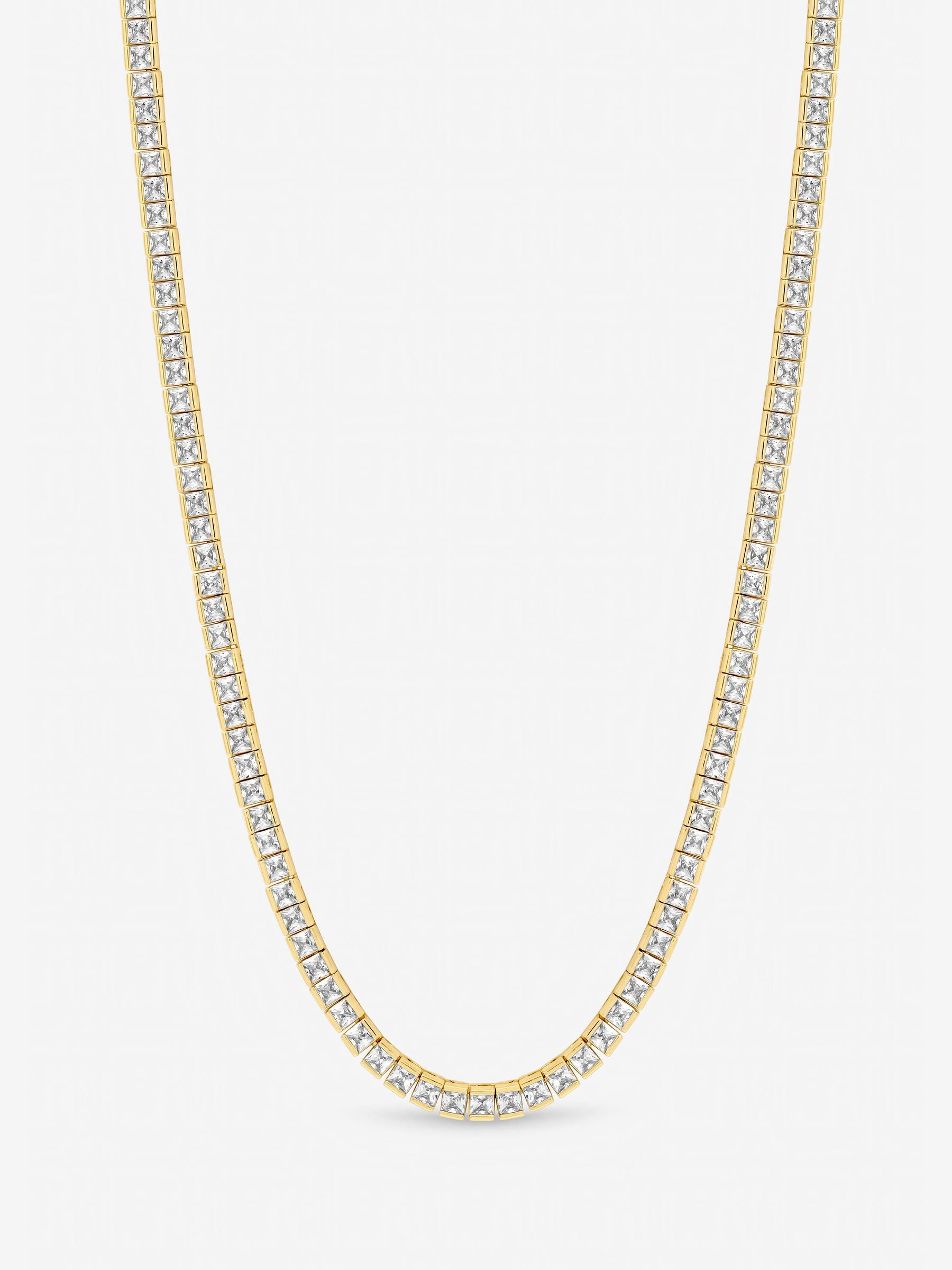 Jon Richard gold plated tennis necklace with cubic zirconia, British product
