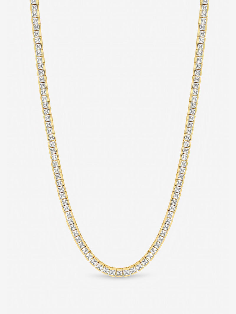 Jon Richard gold plated tennis necklace with cubic zirconia, British product