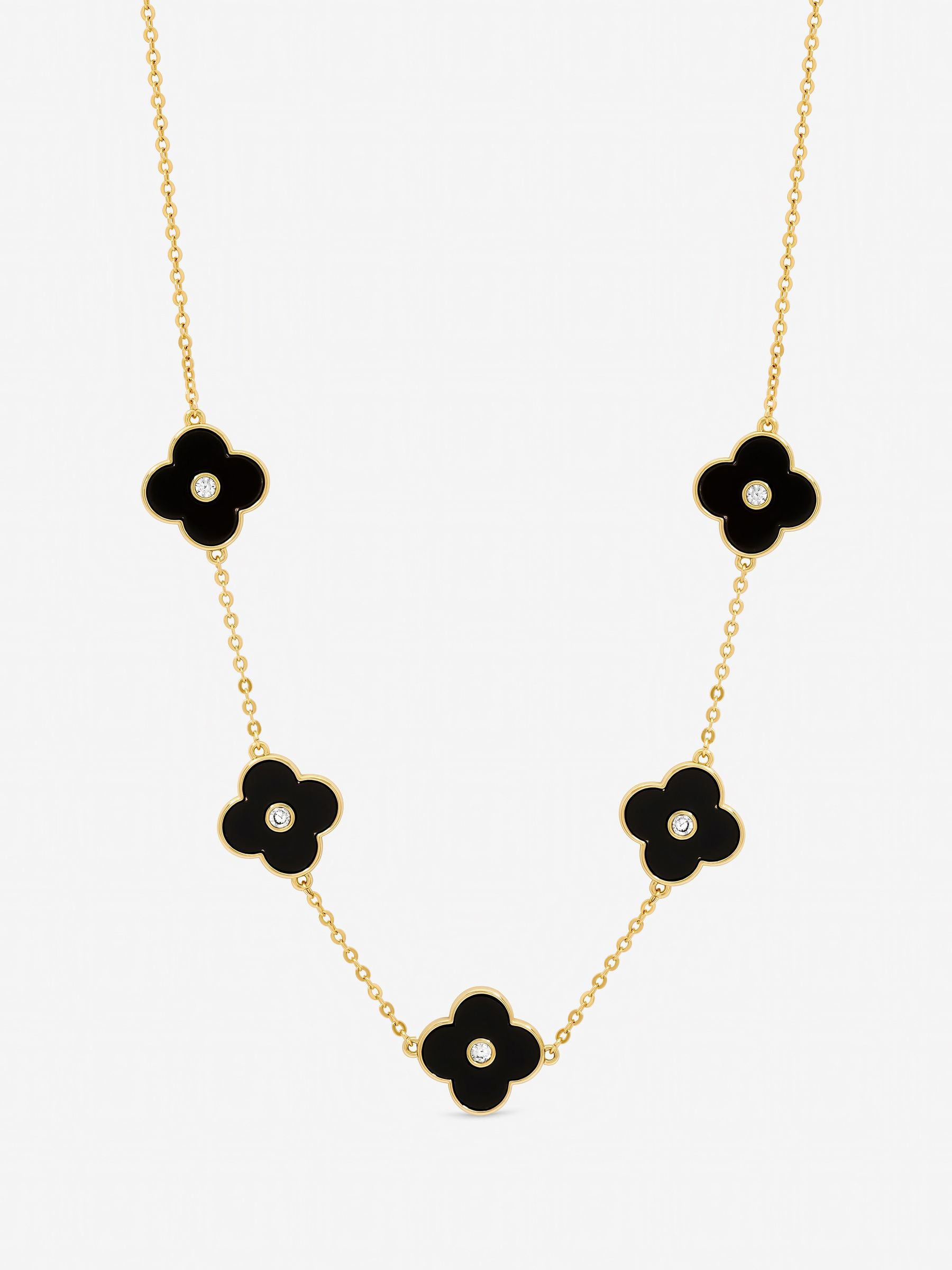 Jon Richard mother of pearl clover necklace 16 inch, UK version