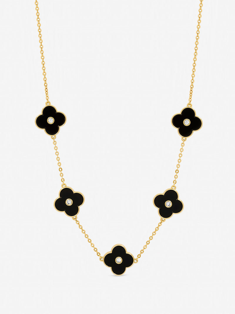 Jon Richard mother of pearl clover necklace 16 inch, UK version
