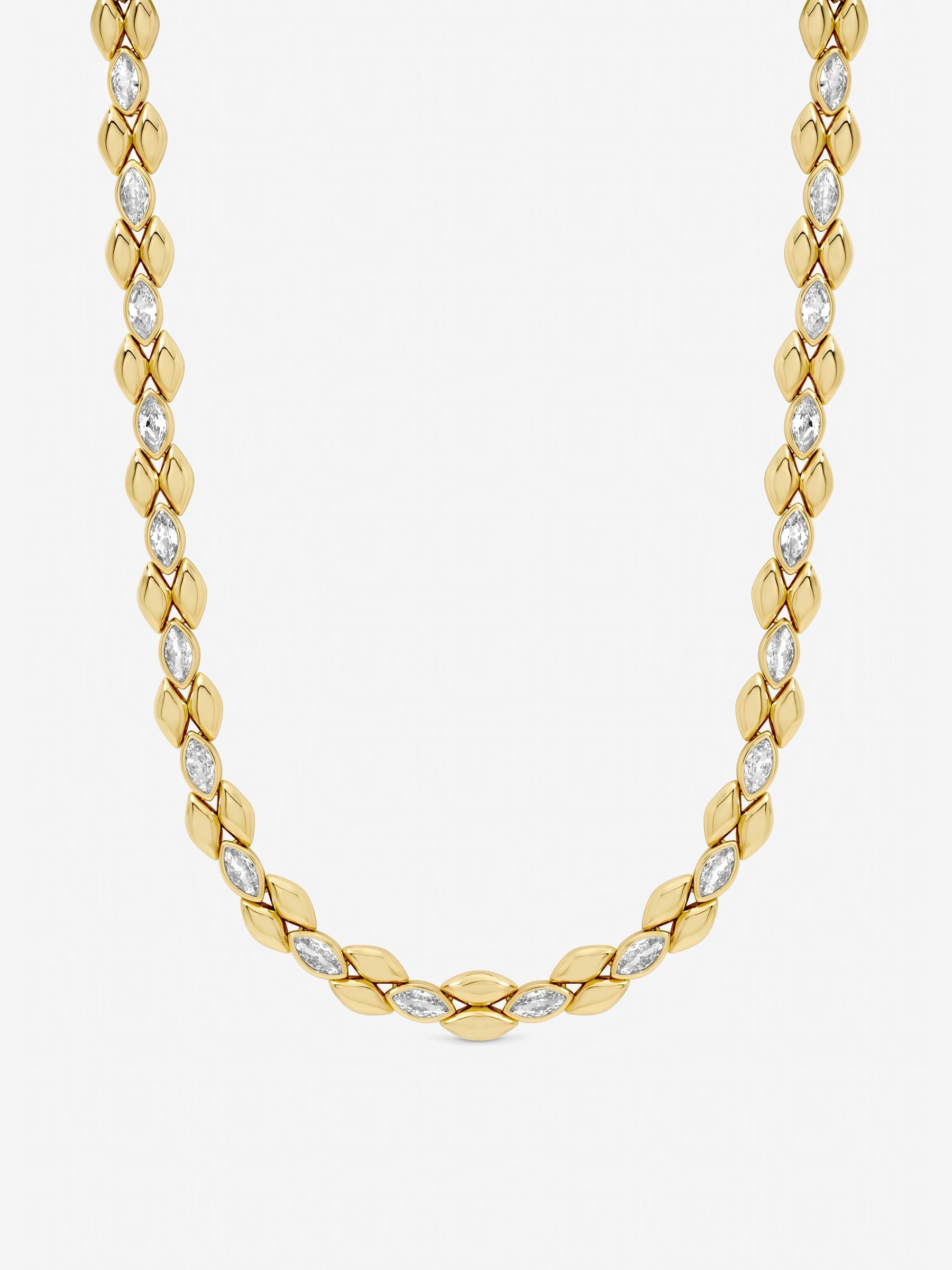Jon Richard gold tone crystal necklace, imported from the UK