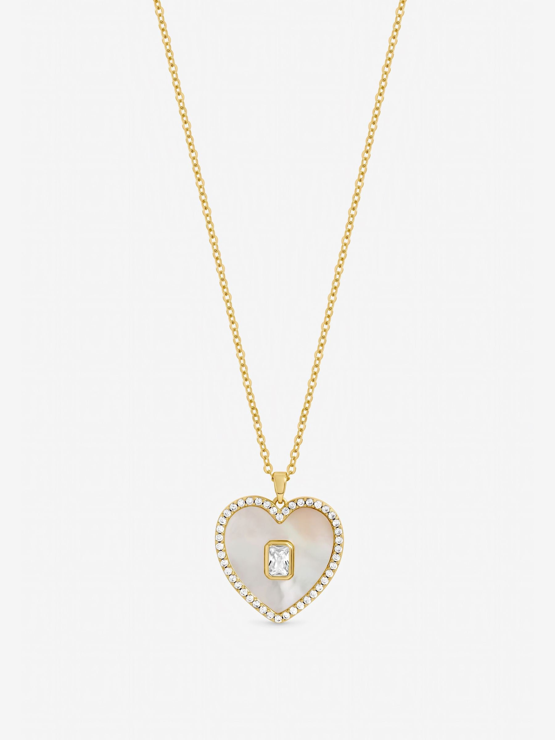 Jon Richard mother of pearl heart pendant 23mm, UK version