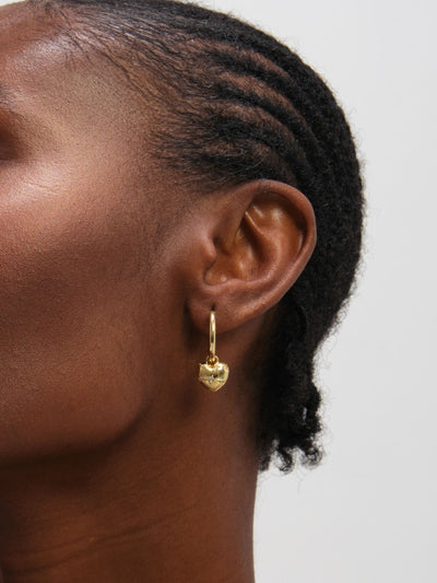 Next Jon Richard Gold Plated Satin Heart Earrings- Buy online at McGrocer