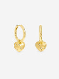 Jon Richard gold satin heart earrings, UK version