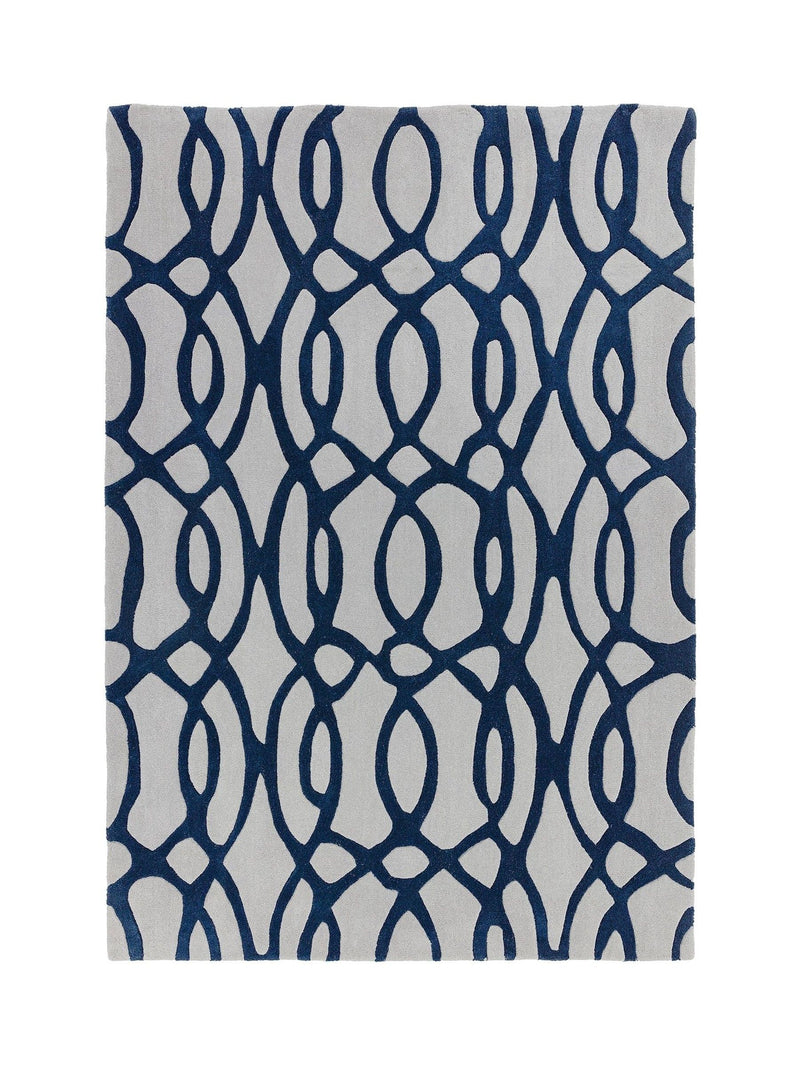 Asiatic Rugs rug Blue Matrix Wire Wool, imported from the UK